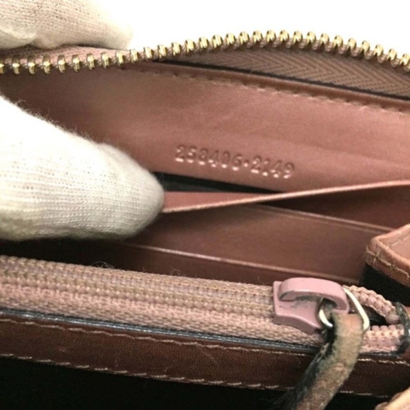 GUCCI Micro Shima GG Logo Pattern Zippy Wallet - Picture 7 of 8